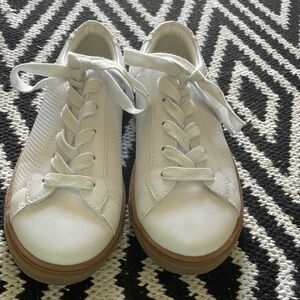 White leather sneakers size 2.